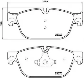 Тормозные колодки. к-кт. Brembo BREMBO P61 107
