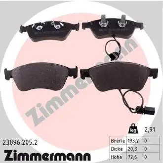 Тормозные колодки ZIMMERMANN 238962052