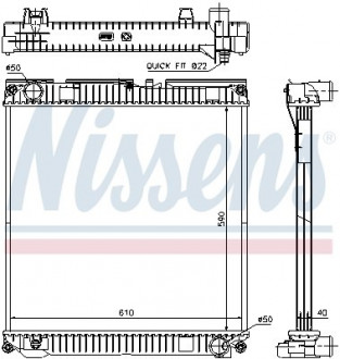 Радиатор системы охлаждения, MAN TG-L (05-) NISSENS 67224A (фото 1)