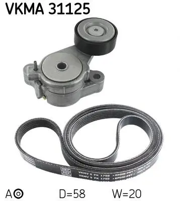 Комплект дорожечного ремня SKF VKMA 31125 (фото 1)