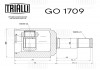 ШРУС внутренний лев. SsangYong Actyon II (10-) АКПП (р: 27 / вн: 26) Trialli GO 1709 (фото 2)