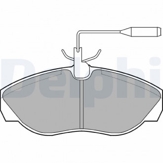 Тормозные колодки дисковые CITROEN / PEUGEOT / FIAT Jumper / Relay / Boxer / Ducato "F" 94-06 Delphi LP877 (фото 1)