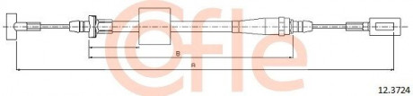 Трос стояночного тормоза COFLE 12.3724