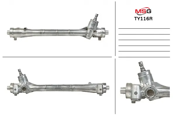 Рулевая рейка без ГУР восст. LEXUS CT 2010-, HS 2009-2012; TOYOTA AVENSIS 2009-2015, PRIUS 2012-2016 MSG TY116R (фото 1)