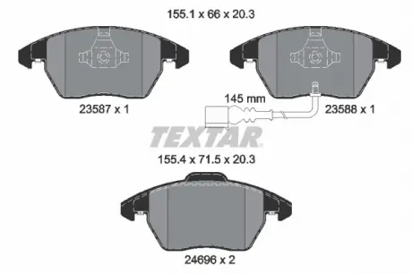 Тормозные колодки дисковые TEXTAR 2469602