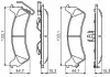 Тормозные колодки JEEP Grand Cherokee &quot;R&quot; 96-98 BOSCH 0986494348 (фото 2)