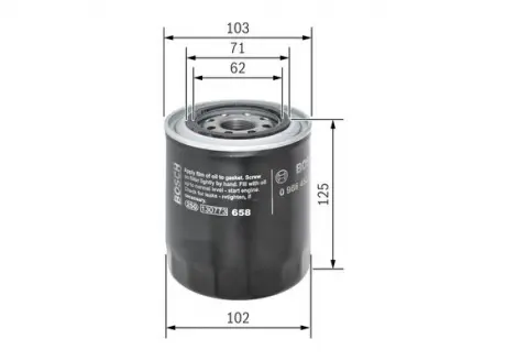 Фільтр масляний BOSCH 0986452066