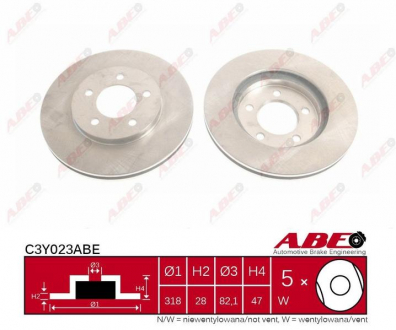 Тормозной диск ABE C3Y023ABE