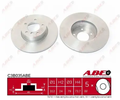 Тормозной диск ABE C3B035ABE