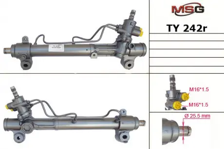 Рульова рейка з ГУР відновлена ​​TOYOTA Rav-4 2000-2005 USA MSG TY242R