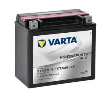 Батарея аккумуляторная "Powersports AGM" 12V 18Ah EN 250A VARTA 518902026A514 (фото 1)