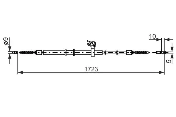 Трос гальмівний AUDI 80 \ '\' R \ '\' 1.6-2.8 \ '\' 90-95 BOSCH 1987482269 (фото 1)