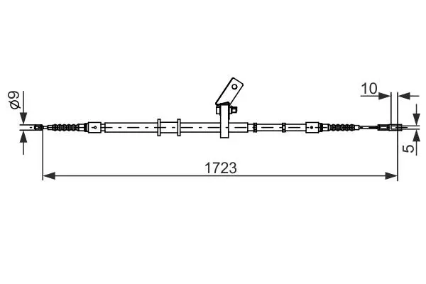 Трос тормозной AUDI 80 \ '\' L \ '\' 1.6-2.8 \ '\' 90-95 BOSCH 1987482268 (фото 1)