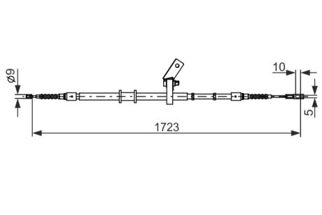Трос тормозной AUDI 80 \ '\' L \ '\' 1.6-2.8 \ '\' 90-95 BOSCH 1987482268