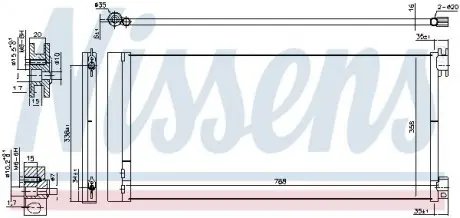 Конденсер кондиціонера NISSENS 940596