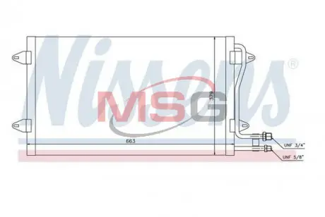 Конденсер VW LT (96-) 2.3 i (+) [OE 2D0.820.413 A] NISSENS 94258