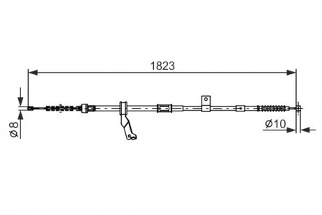 Тормозной трос 1823mm TOYOTA Avensis T25 \ '\' RR BOSCH 1987482297