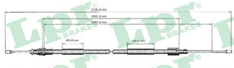 Трос ручника 307 Break / SW 2115mm LPR C0621B