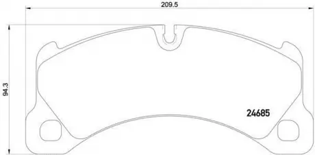 Тормозные колодки. к-кт. BREMBO P65026