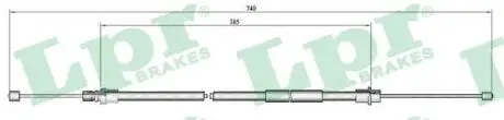 Трос ручника левый 607 724mm LPR C0649B