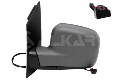 Зеркало лев., Электр., Асферич., Обогрев., Грунт., VW [OE 2K1857508A9B9] ALKAR 9227154 (фото 1)