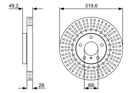 Гальмівний диск INFINITI / NISSAN FX35 / FX / Maxima \ '\' F \ '\' 3,5-4,5 \ '\' 02-08 BOSCH 0986479V60