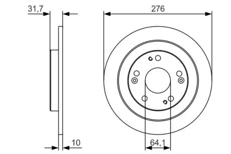 Тормозной диск PR2 HONDA Civic Hatchback \ &#039;\&#039; R \ &#039;\&#039; 11 &gt;&gt; BOSCH 0986479U83 (фото 1)