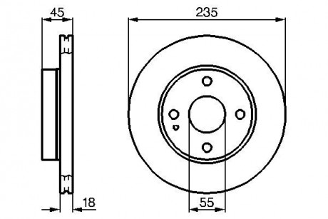 Тормозной диск MAZDA 121/121 / Metro / 323 / MX-5 \ '\' F BOSCH 0986478241