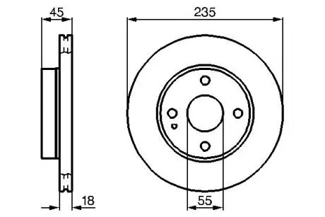 Гальмівний диск MAZDA 121/121 / Metro / 323 / MX-5 \ '\' F BOSCH 0986478241