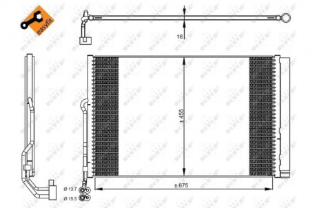 Радиатор кондиционера NRF 350324