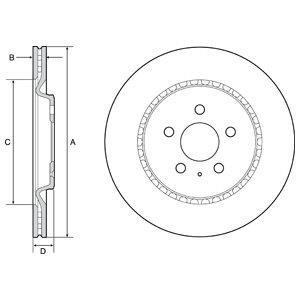 Тормозной диск.комплект 2шт. Delphi BG4643C (фото 1)