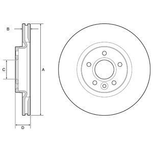 Тормозной диск.комплект 2шт. Delphi BG3895C