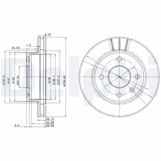 Тормозной диск Delphi BG2367