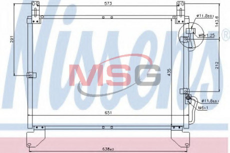 Конденсер DW REXTON (02-) 2.9 TD (+) [OE 68400-08002] NISSENS 94861