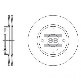 Тормозной диск передний Hi-Q (SANGSIN) SD5306