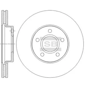 Гальмівний диск передній Hi-Q (SANGSIN) SD5302