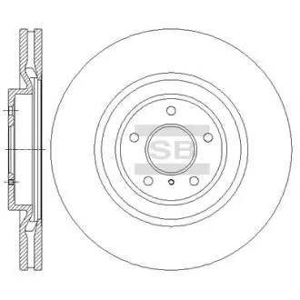 Гальмівний диск передній Hi-Q (SANGSIN) SD4228 (фото 1)