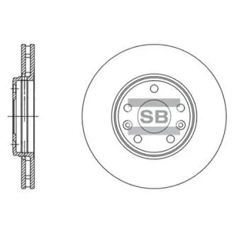 Тормозной диск передний Hi-Q (SANGSIN) SD3057