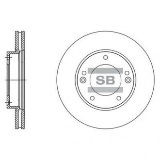 Гальмівний диск передній Hi-Q (SANGSIN) SD2067