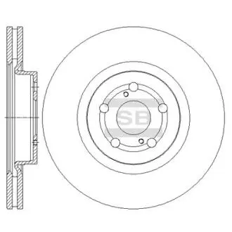 Тормозной диск передний Hi-Q (SANGSIN) SD4045 (фото 1)