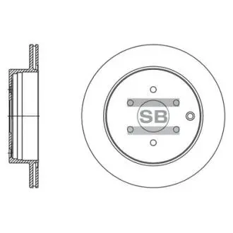 Тормозной диск задний Hi-Q (SANGSIN) SD4244 (фото 1)