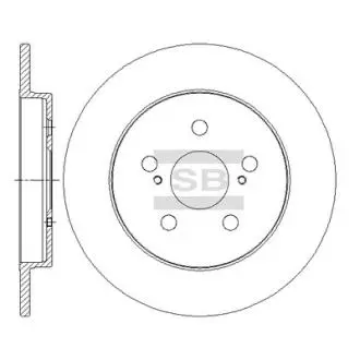 Гальмівний диск задній Hi-Q (SANGSIN) SD4060 (фото 1)