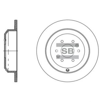 Гальмівний диск задній Hi-Q (SANGSIN) SD2066
