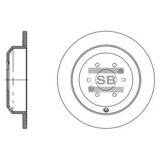 Тормозной диск задний Hi-Q (SANGSIN) SD2066