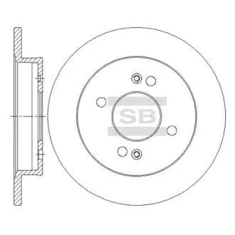 Гальмівний диск задній Hi-Q (SANGSIN) SD2045