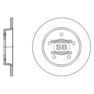 Гальмівний диск задній Hi-Q (SANGSIN) SD4419