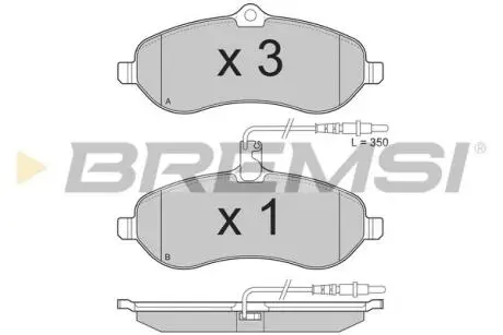 Тормозные колодки перед. Scudo / Expert 07- BREMSI BP3283