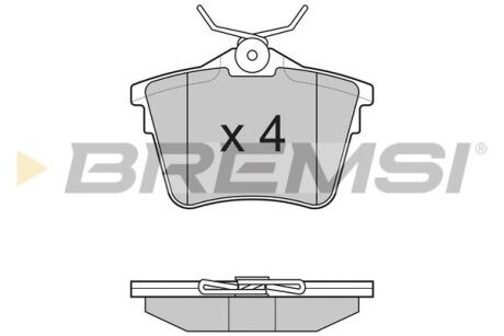 Тормозные колодки зад. C5 III / 407/607 00- BREMSI BP3183