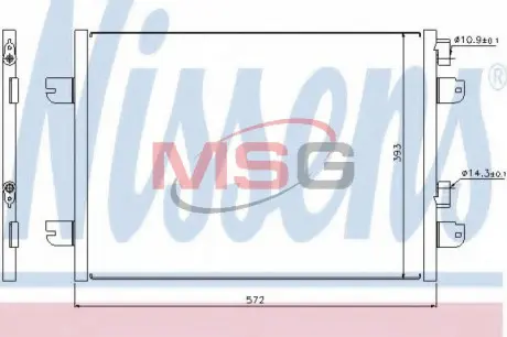 Конденсер RN LOGAN I (04-) 1.5 dCi (+) [OE 82 00182361] NISSENS 94673