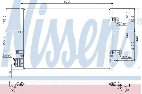 Конденсер кондиціонера NISSENS 94777